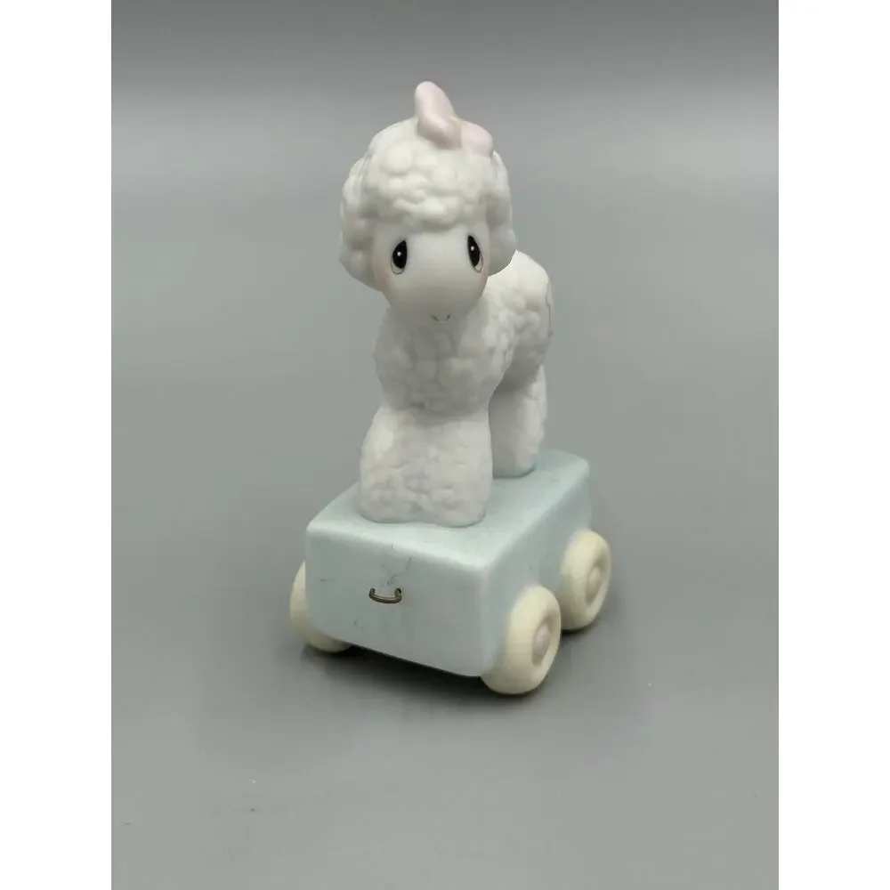 Vtg Precious Moments-Happy Birthday Little Lamb-1 YEAR OLD Birthday Train 15946